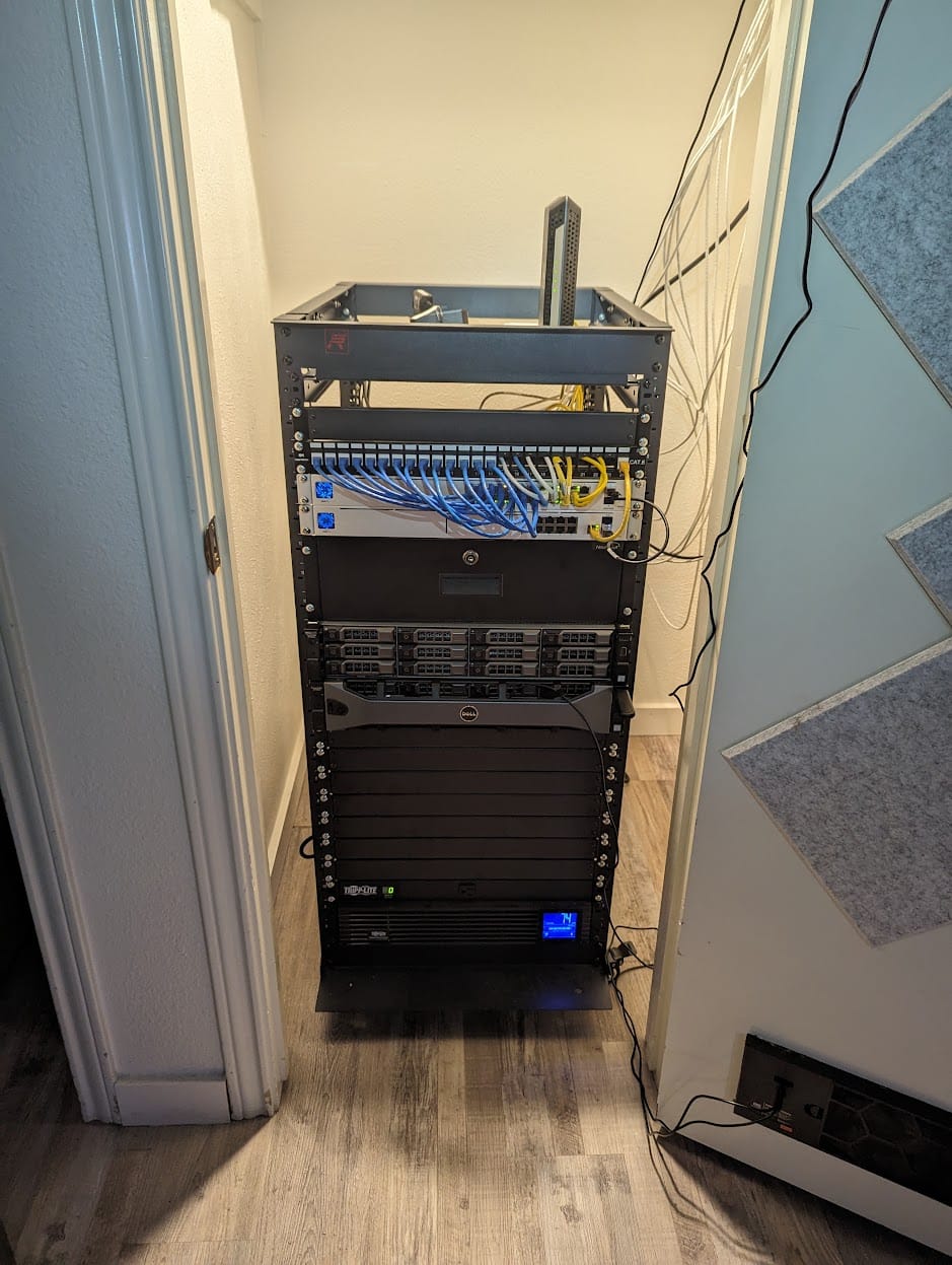 the server rack in my closet
